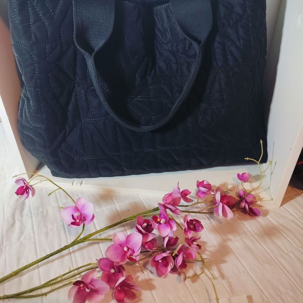 DKNY Black Quilted Tote - Picture 3 of 5